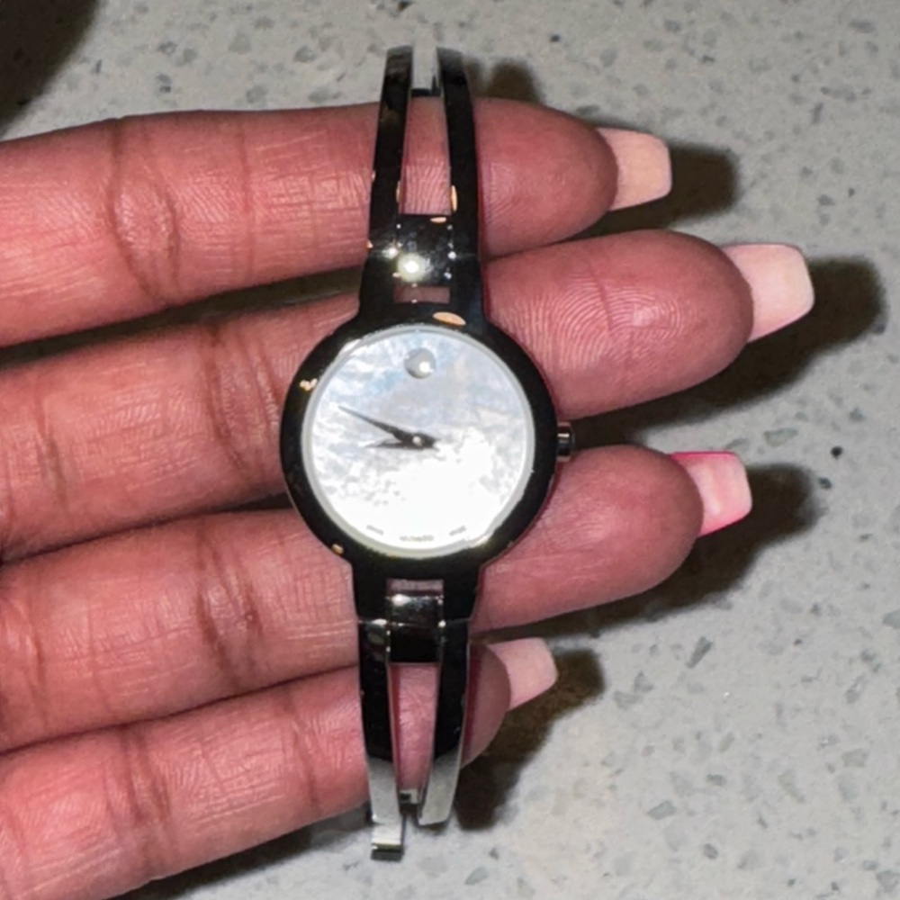 Elegant Silver and White Watch